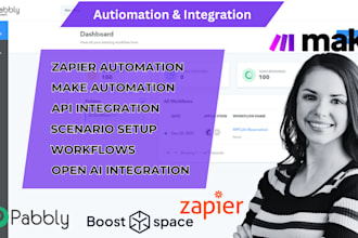 automate integration apps with zapier make com pabbly CRM automation boost space