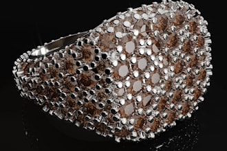 design any 3d cad jewelry rendering, super realistic and modelling jewelry