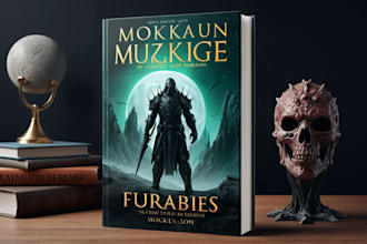 design fantasy, sci fi and horror book cover or illustration