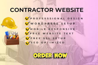 design a premium construction website or contractor website