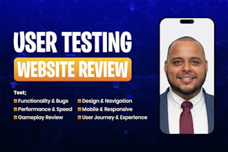 do user testing for your website, android app, ios app website app game review