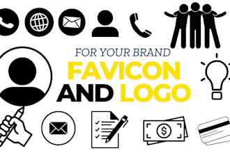 design a unique custom favicon and logo for your brand