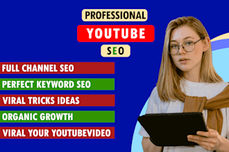do youtube channel SEO, video optimization, hashtags for top search ranking