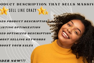 write hihgly converting product description that sells for shopify etsy amazon
