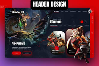 design professional website header, hero image, web banner or slider