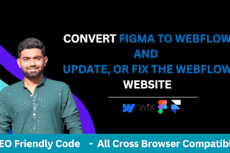 create webflow website or convert figma to webflow or landing page
