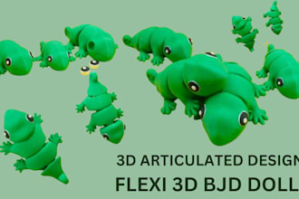 sculpt articulated 3d model 3d bjd 3d doll 3d flexi toy design for 3d printing