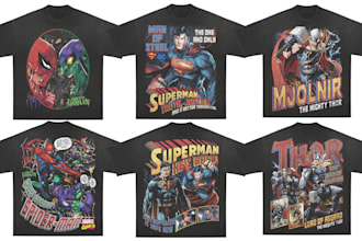 make a vintage style comic series t shirt design