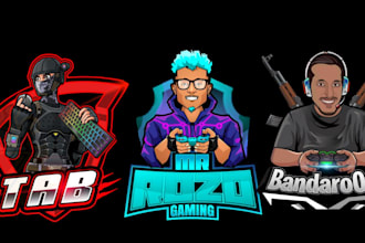 design gamer twitch mascot exports sports streamer logo youtube gaming banner