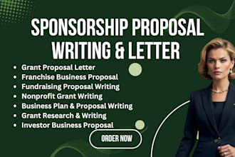 write a winning investor sponsorship letter grant proposal  fundraising business