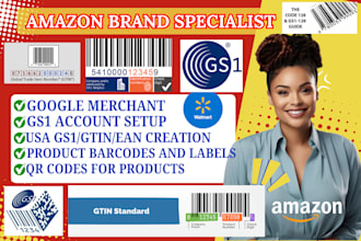 create amazon gs1 product barcodes, fix google merchant suspension shoping ads
