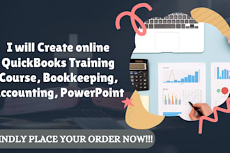 create online quickbooks training course, bookkeeping, accounting and powerpoint