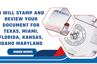 stamp and review your document for texas, miami, florida, kansas, idaho maryland