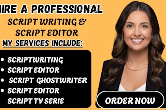 be script writing  ghostwriter movie script  writing synopsis tv series editors