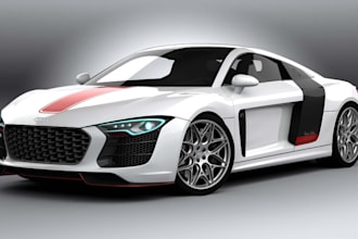 revamp realistic 3d car model,aero kit, wide body kit, rear bumpers, vanilla car