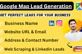do google map scraping lead generation and data entry for you