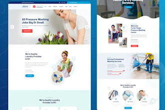 build cleaning washing website pressure washing website with booking on wix