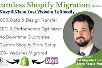 shopify migration shift4shop squarespace woocommerce migrate to shopify website