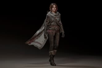 game ready 3d character, 3d assets, pbr texture, skin character rigging, animate