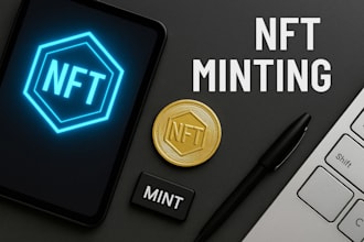 create a custom nft minting website landing page and smart contract