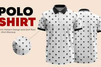 design print pattern golf polo t shirt designs and mockups for you