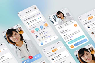 build UI UX mobile app design telemedicine app telehealth app and mobile app