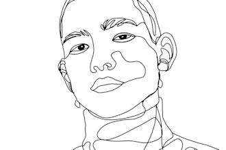 create hand drawn single or one line art portrait for you