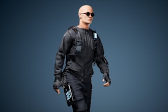 natural 3d character animation, ue5 control rig for game, 4k texture, retopology