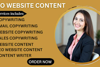 write website content sales copy for captivating SEO copywriting and email copy