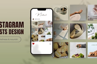 design social media posts for nutrition and wellness