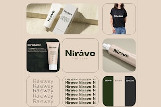 design expert minimalist logo and complete brand identity with style guide