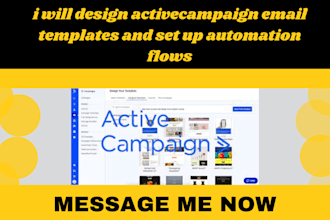 design activecampaign email templates and set up automation flows