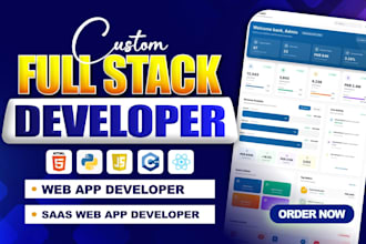 be your full stack web app developer, ai saas web app, saas website, saas app