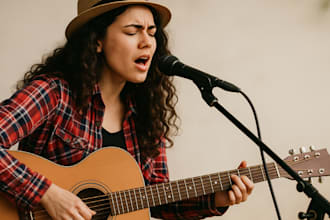 be your female nashville country vocalist, folk song acoustic or electric guitar