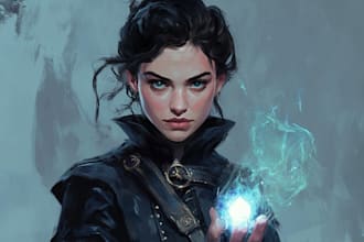 do fantasy dnd art, monster character, game art, sheet