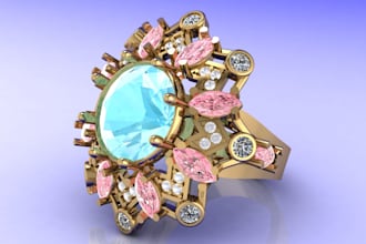 create 3d jewellery designing