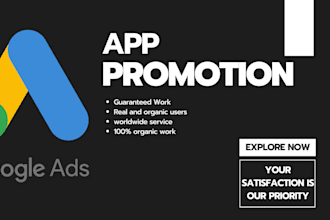 do android mobile app promotion, game promotion, app installs