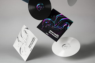 design your album and cd cover, an artwork in your universe