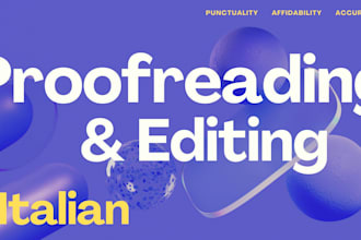 proofread and edit your italian text or website