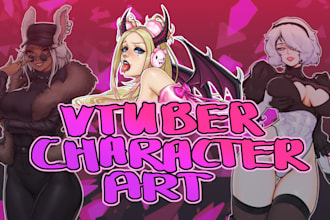 draw character illustration for pfp or fanart for vtuber