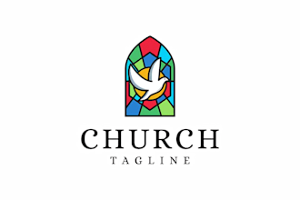 create modern ministry religious christian or church logo design
