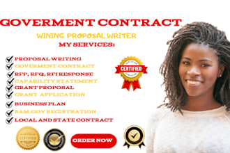 secure a government contract, bid proposal, business plan, grants, rfq, rfi, rfp