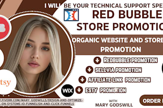 do redbubble promotion, etsy promotion, tiktok ads, teepublic, shopify pod