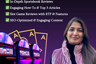 write SEO optimized igaming articles and blog posts for you