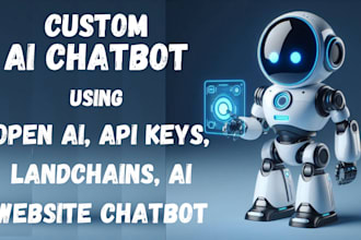 build custom ai chatbots using open ai, api keys, langchains, ai website chatbot