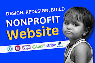 create nonprofit website for non profit, charity, donation, fundraising, ngo