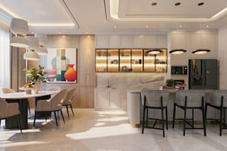 create photorealistic 3d interior for residential spaces