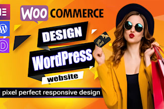 build, redesign, clone website with wordpress, elementor, woocommerce