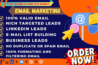 provide a b2b lead or niche target valid email for email marketing