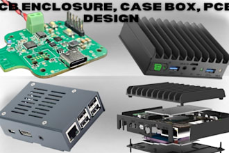 design custom pcb board enclosure, case circuit 3d prototype in kicad solidworks